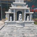 南京芝麻白中国黑石材套墓 花岗岩墓碑