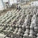 南京芝麻白圆球 石球 挡车球