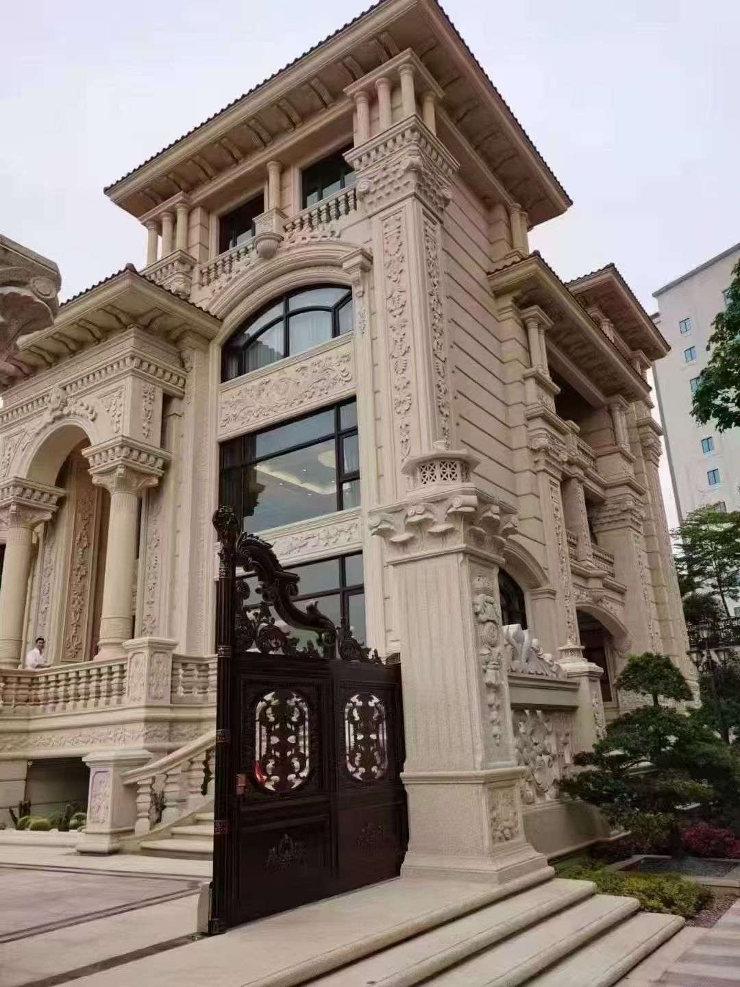 南京黄金麻别墅外墙异形定制