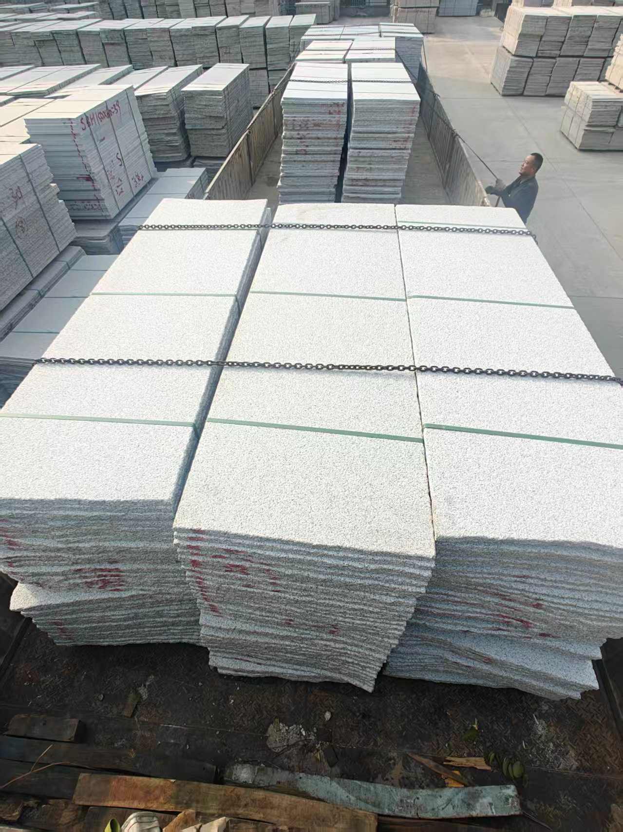 南京芝麻白毛板，石材毛板